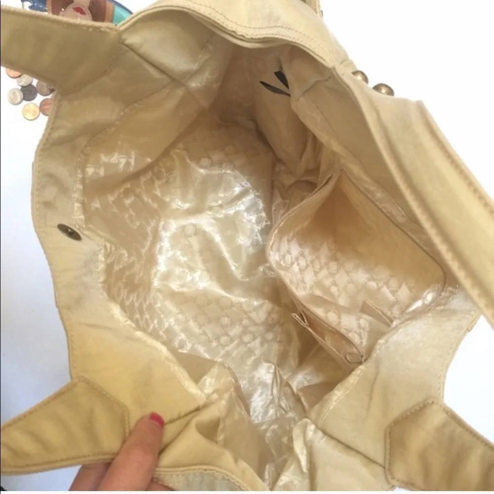 Kenneth Cole Reaction champagne large hobo bag